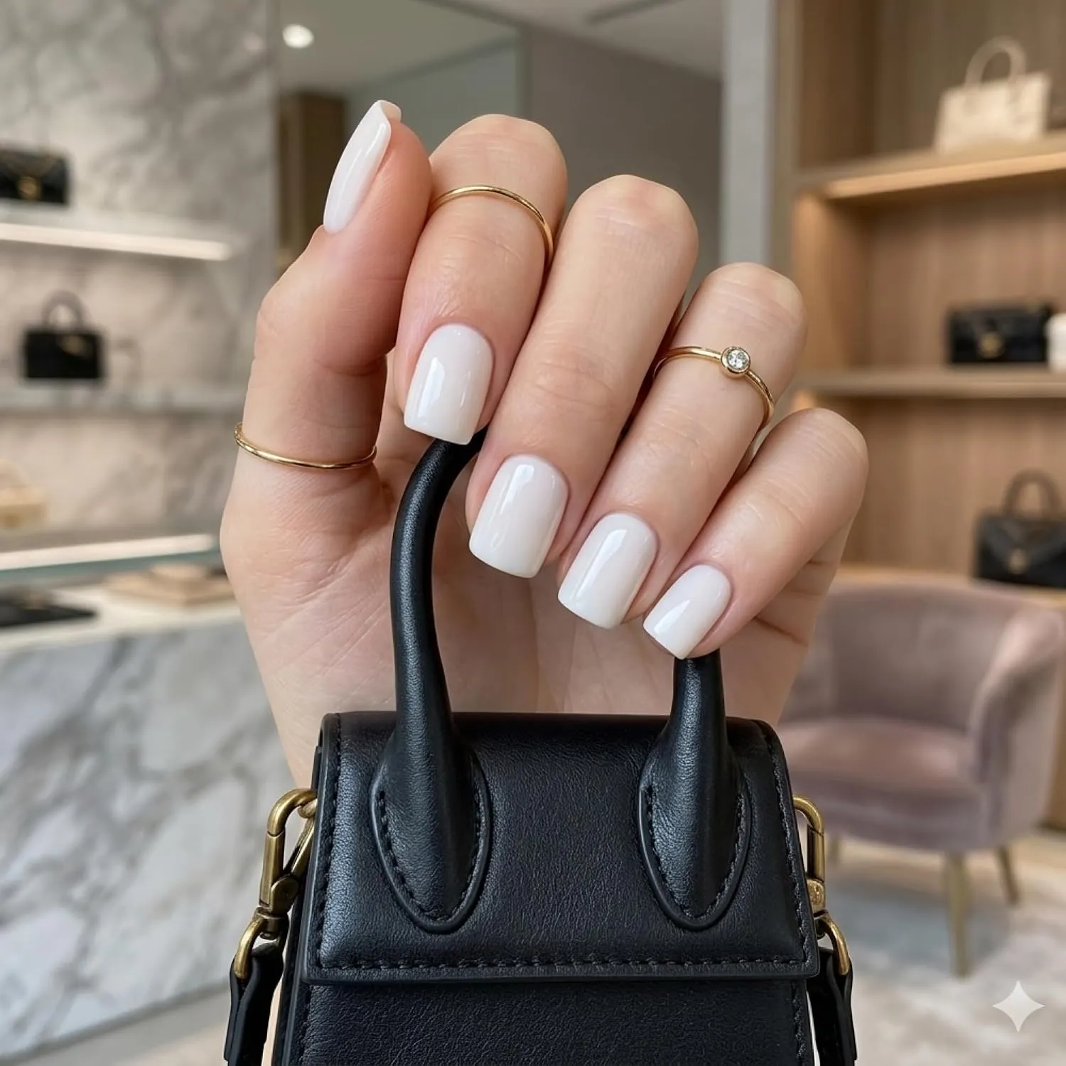 24pcs Handmade Soft Gel Press On Nails Reusable Stick On Nails Kit with Glue, Adhesive Tabs, Nail File & Cuticle Stick -White 97