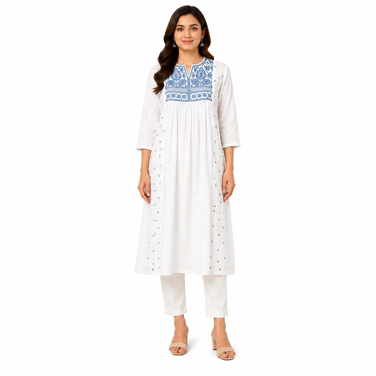 WOMENS graceful Pure Cotton Kurta Set